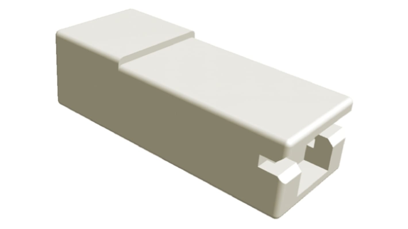 TE Connectivity AMP FASTIN-FASTON Crimpkontaktgehäuse, Stecker, Nylon, B 6.35mm, Natur, 1-polig