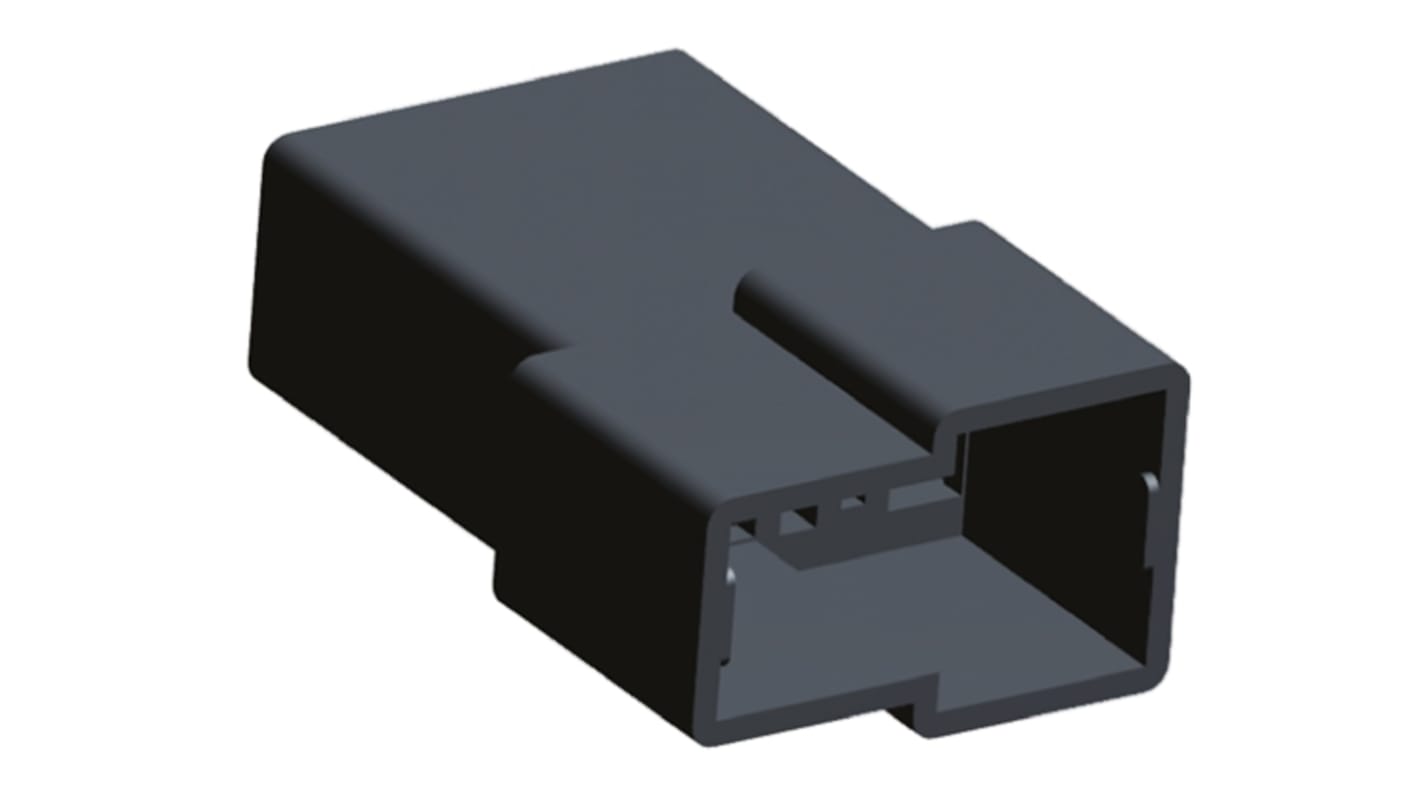 TE Connectivity AMP FASTIN-FASTON Crimpkontaktgehäuse, Stecker, Nylon 6.6, B 6.35mm, Natur, 2-polig