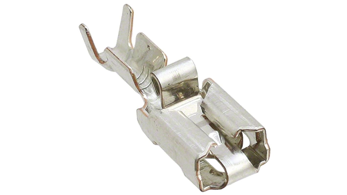TE Connectivity Positive Lock .250 Mk I Uninsulated Female Spade Connector, Receptacle, 6.35 x 0.81mm Tab Size, 1mm² to