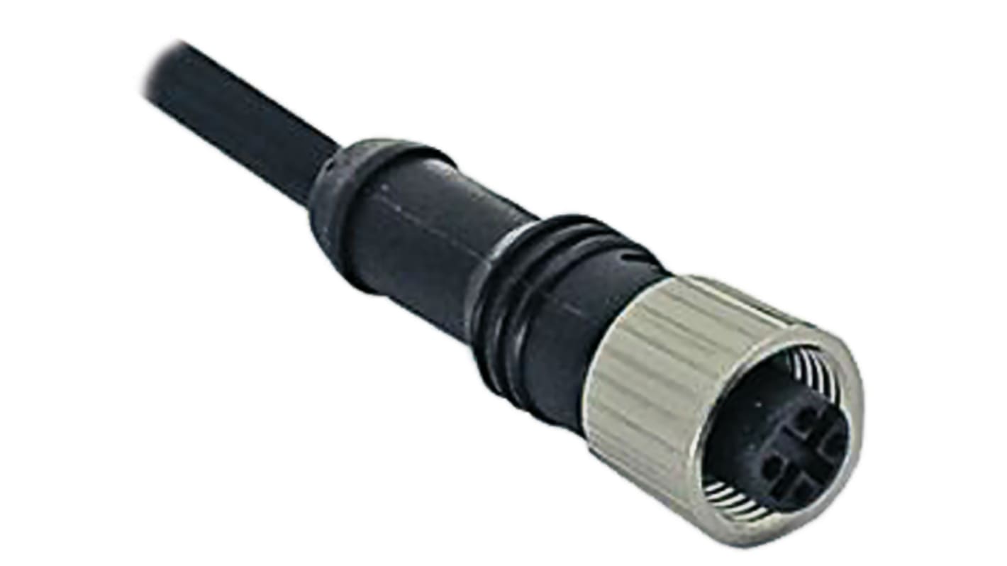 TE Connectivity Straight Female 3 way M12 to Unterminated Sensor Actuator Cable, 5m