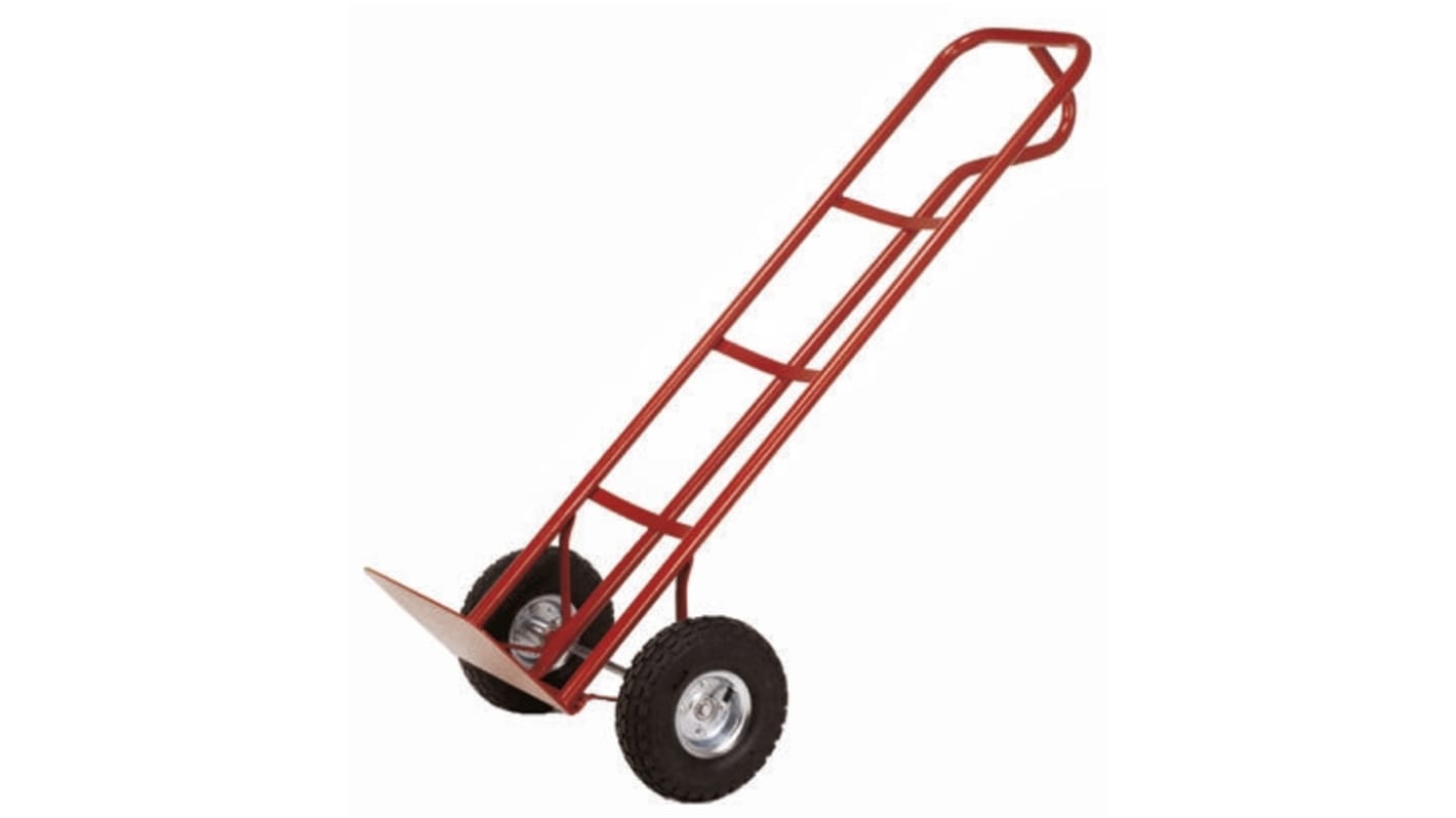 RS PRO Sackkarre mit Luftreifen, Stahl, 350 x 220mm, max. 200kg, Rad ø 260mm, Raue Einsätze H.: 1310mm