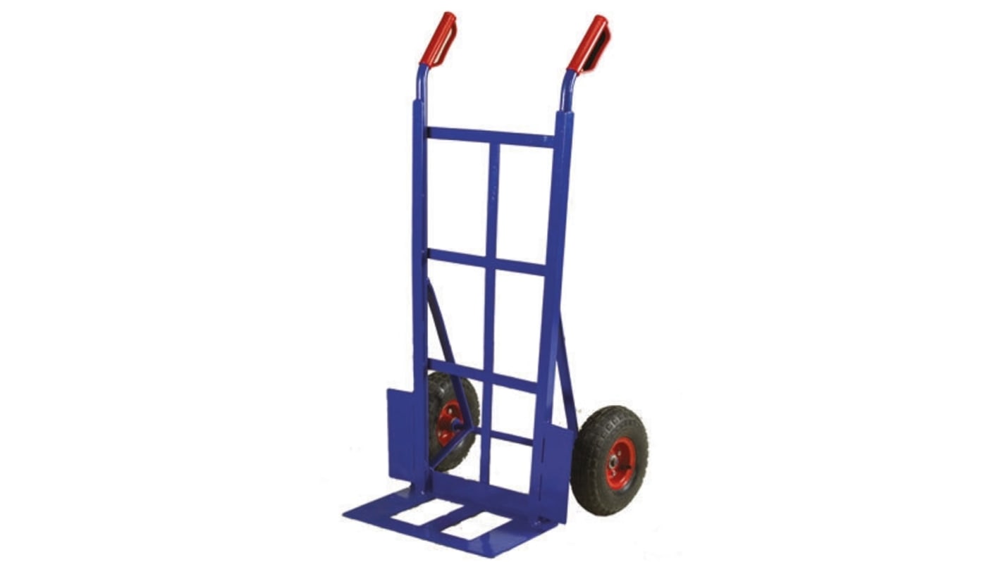 Carrello portapacchi in Acciaio RS PRO, ruote pneumatiche, piastra di carico 460 x 255mm, portata max 300kg
