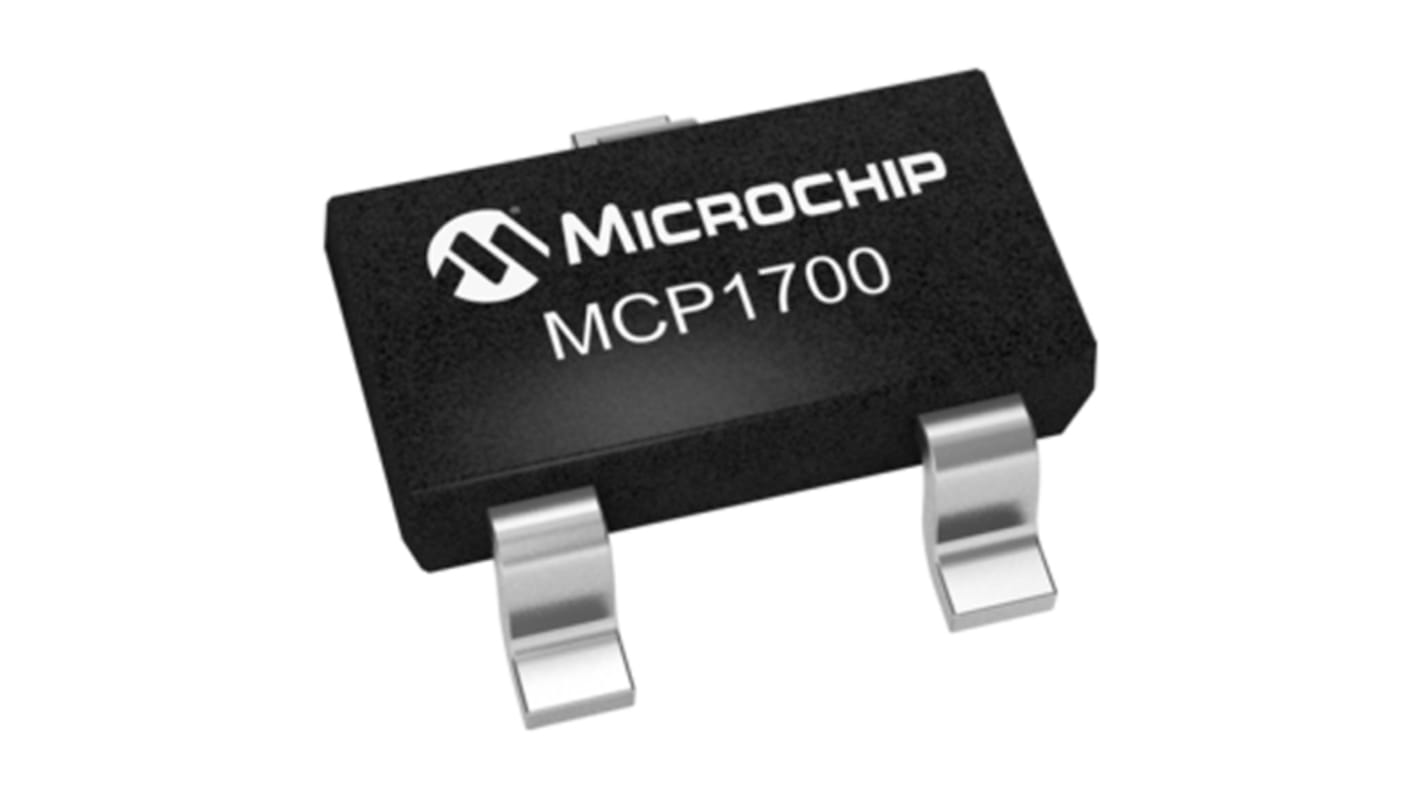 Microchip Spannungsregler 250mA, 1 Niedrige Abfallspannung SOT-23, 3-Pin, Fest