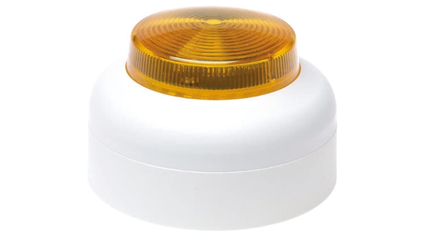Cranford Controls 琥珀色闪光LED警示灯, 红色外壳, 20 → 35 v 直流, Φ93mm底座, 表面安装