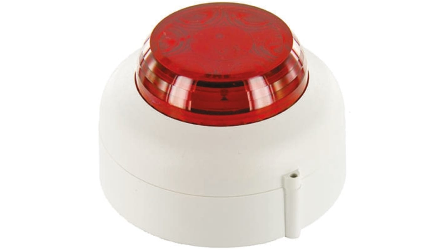 Cranford Controls 红色闪光LED警示灯, 白色外壳, 20 → 35 v 直流, Φ93mm底座, 表面安装