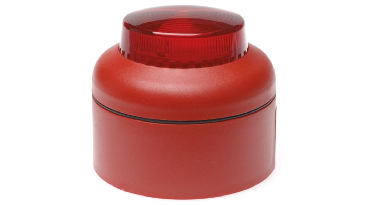 Cranford Controls 红色闪光LED警示灯, 红色外壳, 20 → 35 v 直流, Φ93mm底座, 表面安装