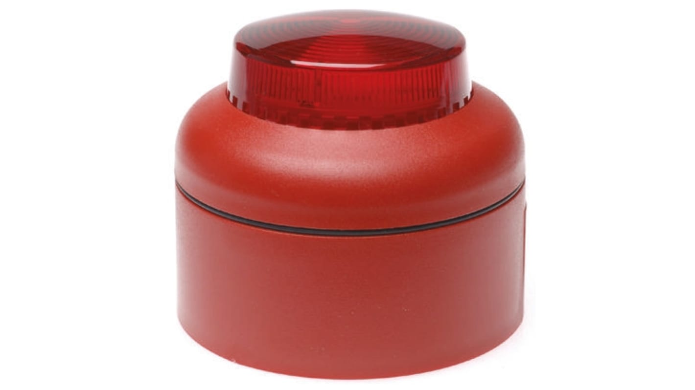 Cranford Controls VXB Series Red Flashing Beacon, 20 → 35 V dc, Surface Mount, LED Bulb