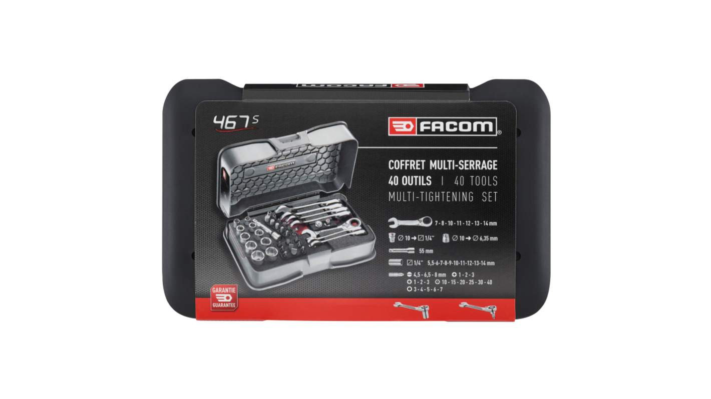 Facom 40 Piece Mechanical Tool Kit with Case