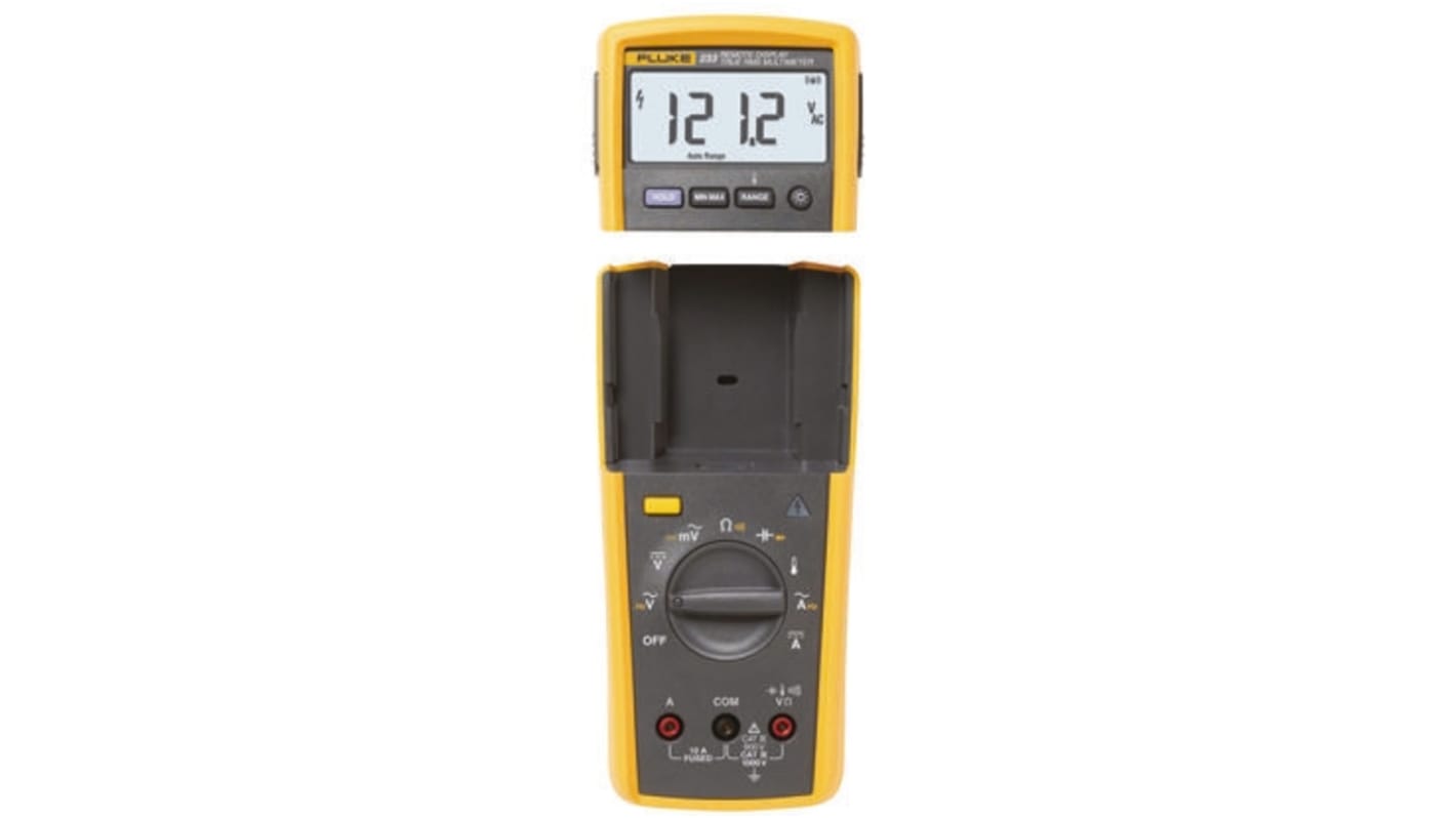 Fluke 233 Hand Digital-Multimeter, CAT III, CAT IV 1000V ac / 10A ac, 40MΩ, ISO-kalibriert
