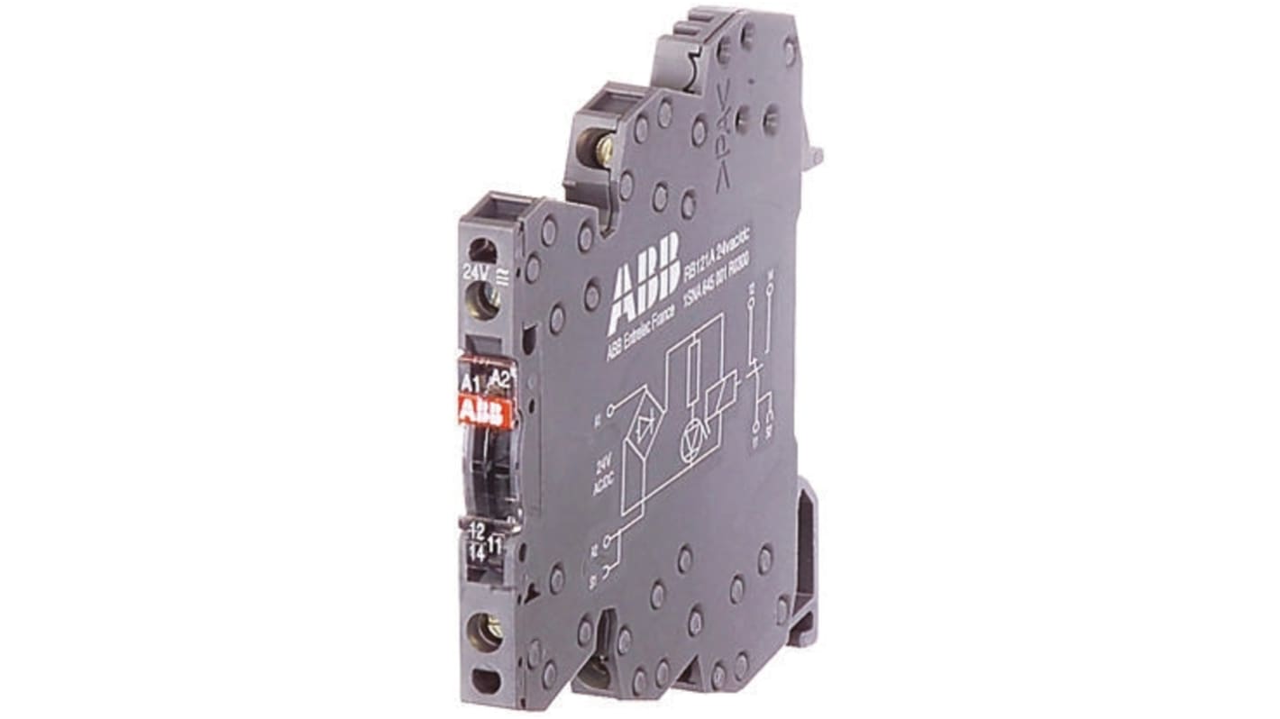 Relais d'interface ABB R600, 230V c.a. / V c.c., 1 RT, montage Rail DIN