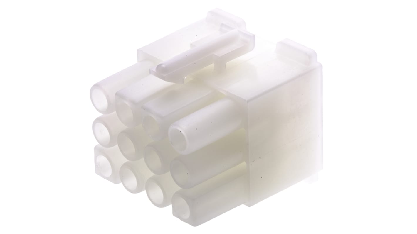 Molex, STANDARD .093" Female Connector Housing, 6.7mm Pitch, 12 Way, 3 Row