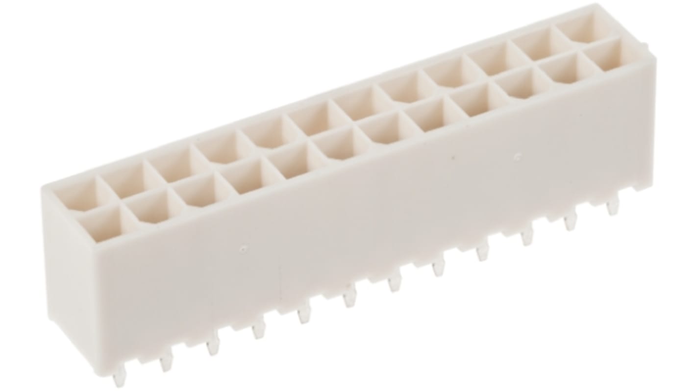 Molex Mini-Fit Jr. Series Straight Through Hole PCB Header, 24 Contact(s), 4.2mm Pitch, 2 Row(s), Shrouded