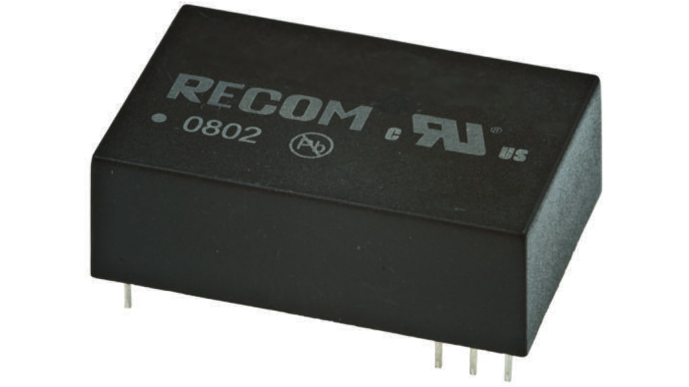 Recom REC3 DC/DC-Wandler 3W 24 V dc IN, 12V dc OUT / 250mA Durchsteckmontage 500V ac isoliert
