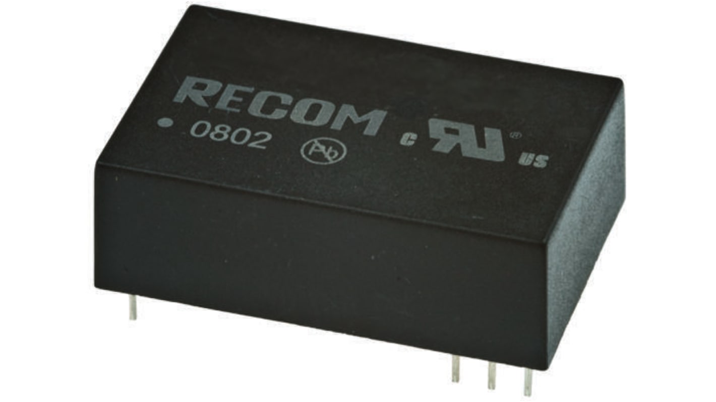 Recom DC-DCコンバータ Vout：12V dc 20.4 → 27.6 V dc, 3W, REC3-2412SR/H1