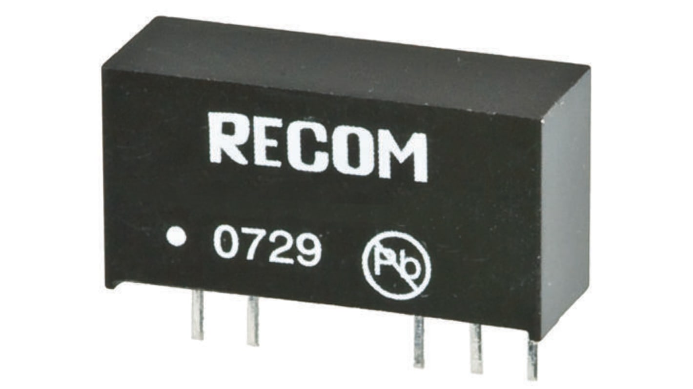 Recom RKZ DC/DC-Wandler 2W 12 V dc IN, ±12V dc OUT / ±84mA Durchsteckmontage 3kV dc isoliert