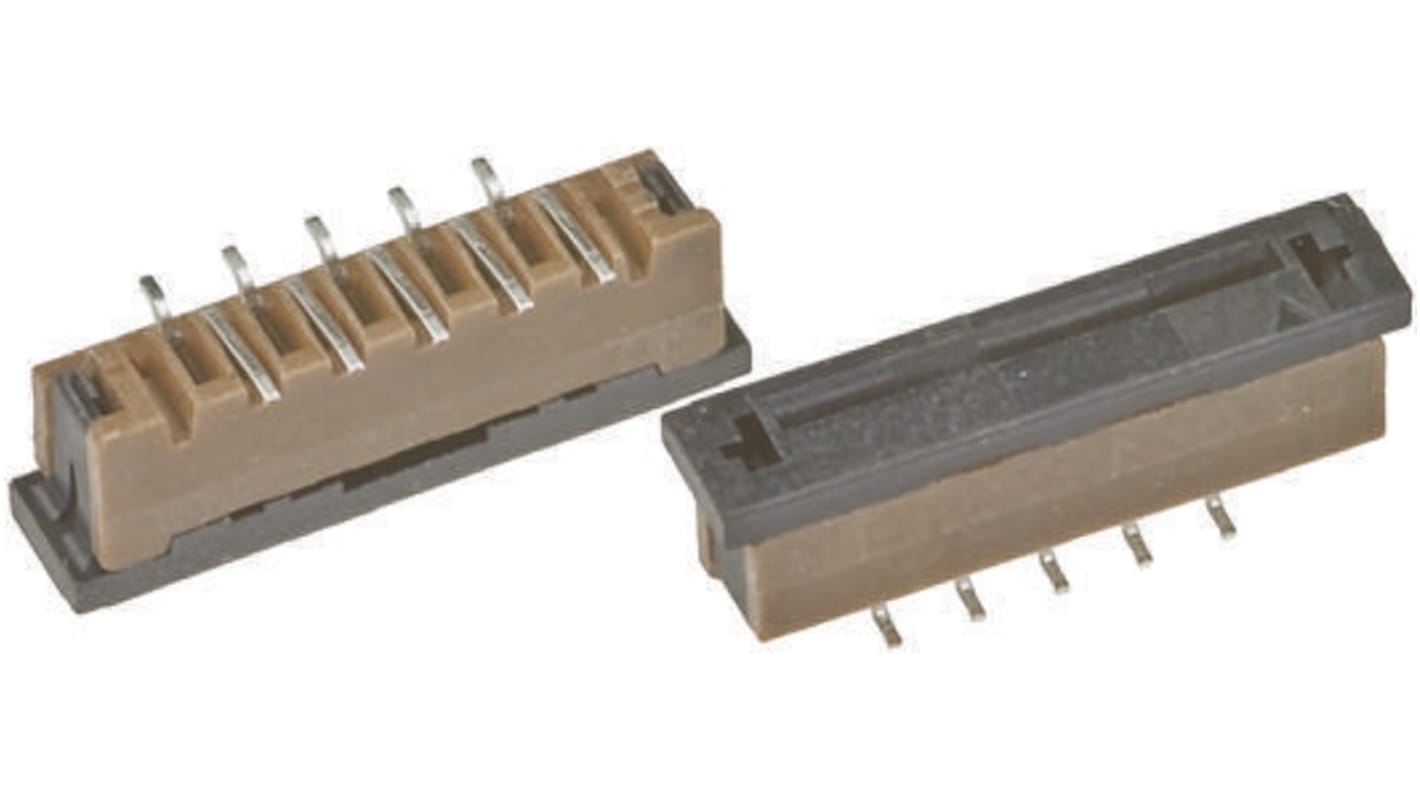 Amphenol Communications Solutions FPC连接器, 母座, 4p, 1mm间距, 单排, SMT安装, 直向, 1A, 100 V 交流/直流