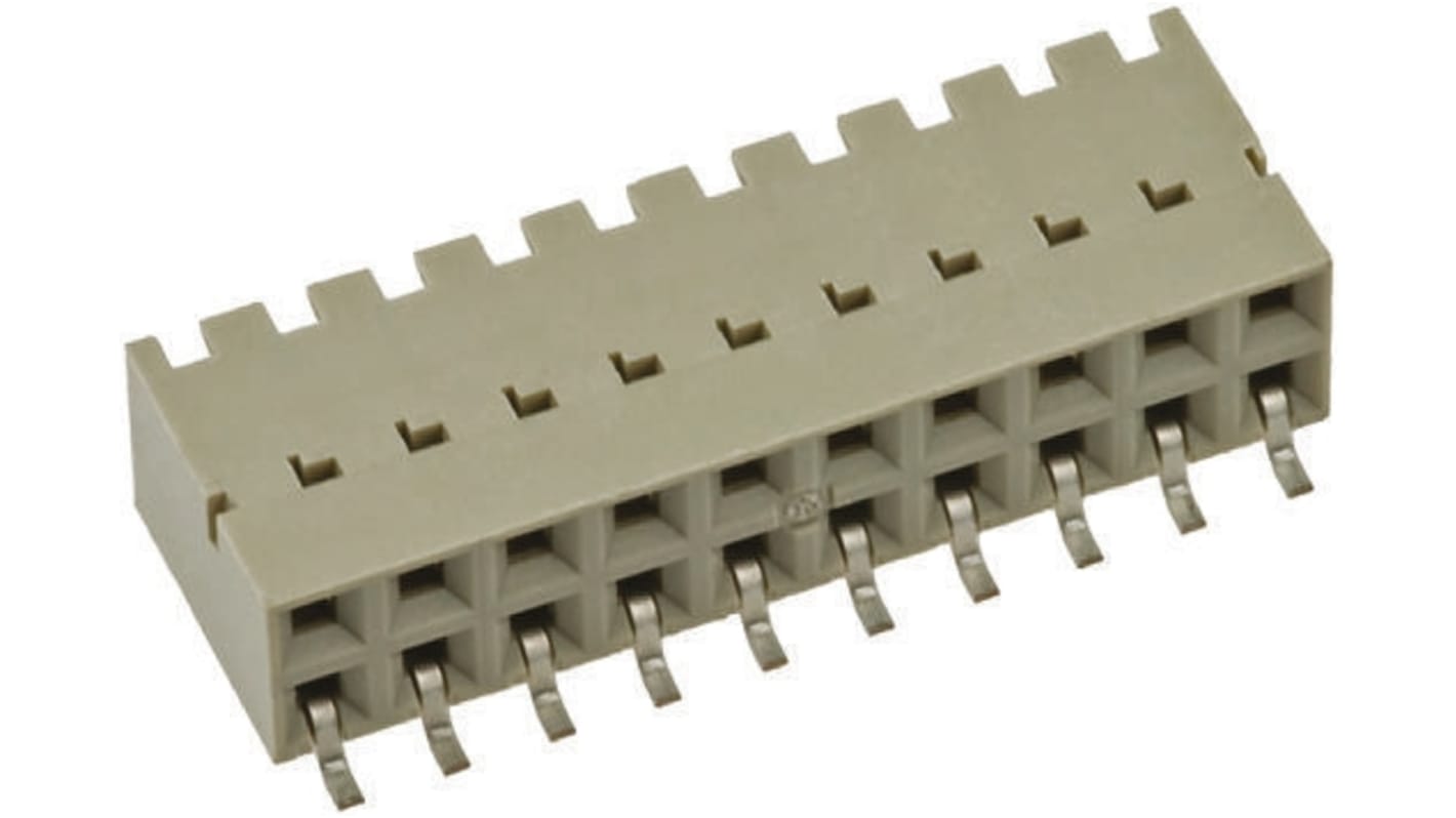 Gniazdo PCB 12 -pinowe 2 -rzędowe raster: 2.54mm Listwa gniazdowa Kąt Proste SMD
