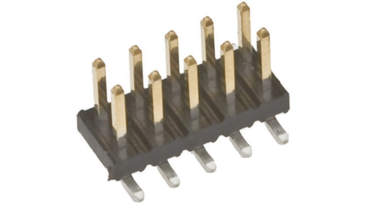 Amphenol ICC Minitek Series Straight Surface Mount Pin Header, 4 Contact(s), 2.0mm Pitch, 2 Row(s), Unshrouded