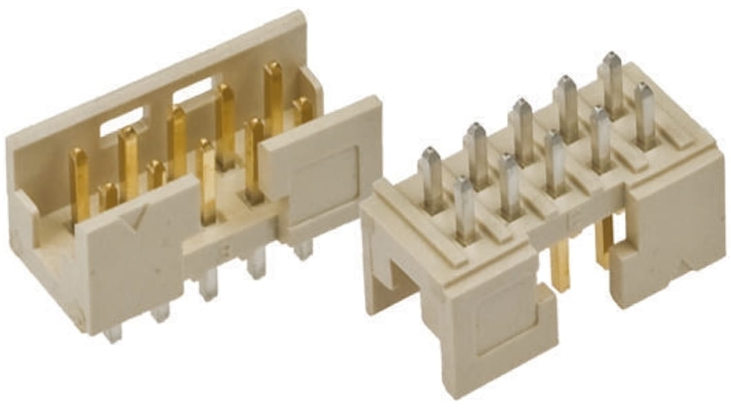 Amphenol ICC Minitek Series Straight Through Hole PCB Header, 8 Contact(s), 2.0mm Pitch, 2 Row(s), Shrouded