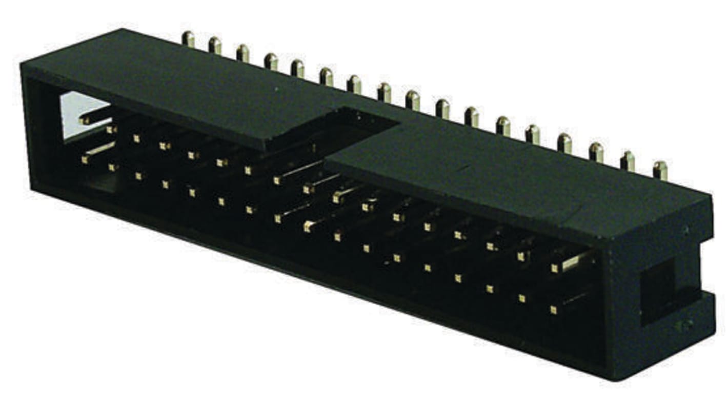ASSMANN WSW AWHW Series Straight Surface Mount PCB Header, 34 Contact(s), 2.54mm Pitch, 2 Row(s), Shrouded