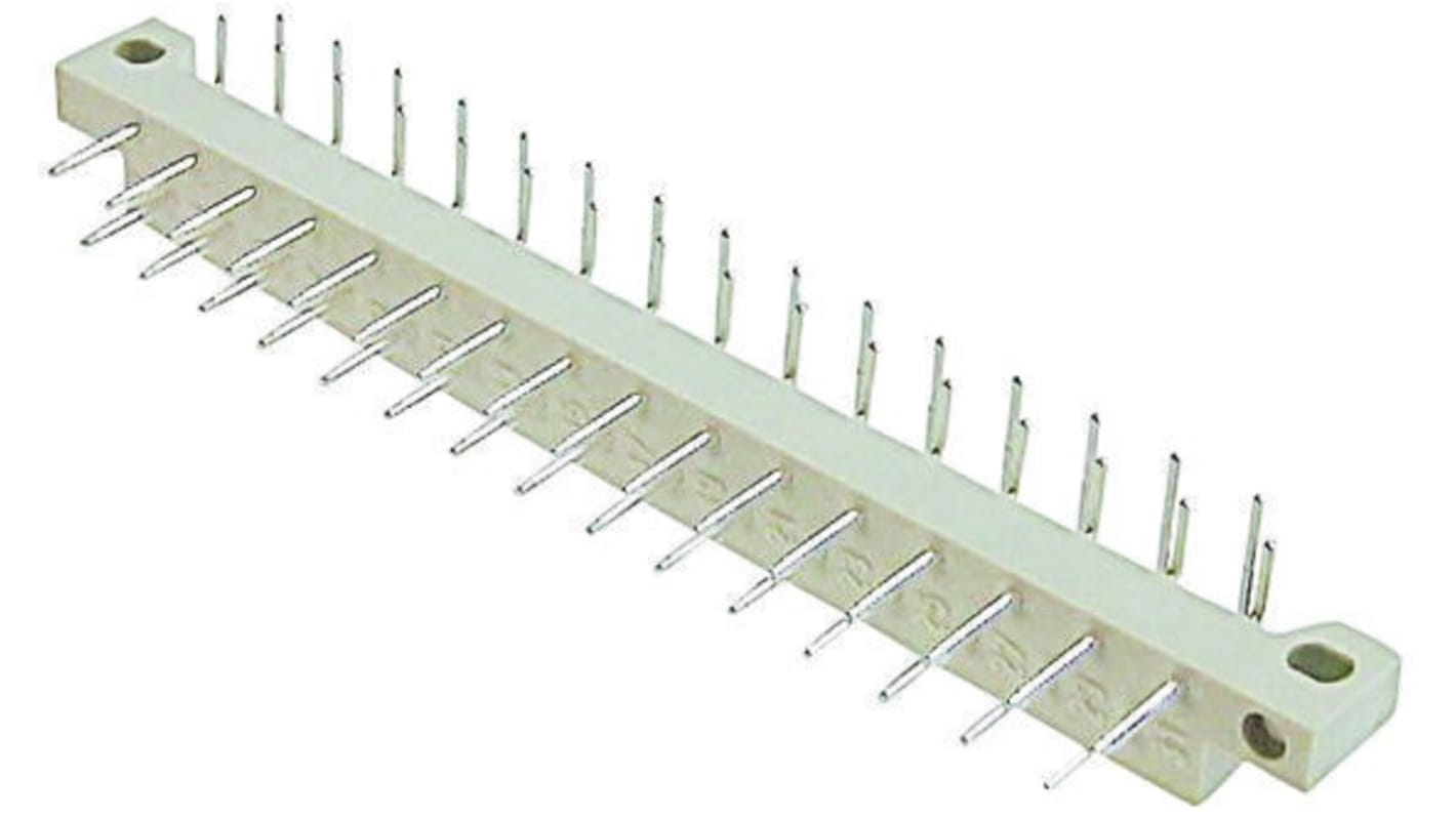 ASSMANN WSW 5mm Pitch 21 Way 2 Row Right Angle Male DIN 41617 Connector, Solder Termination, 2A