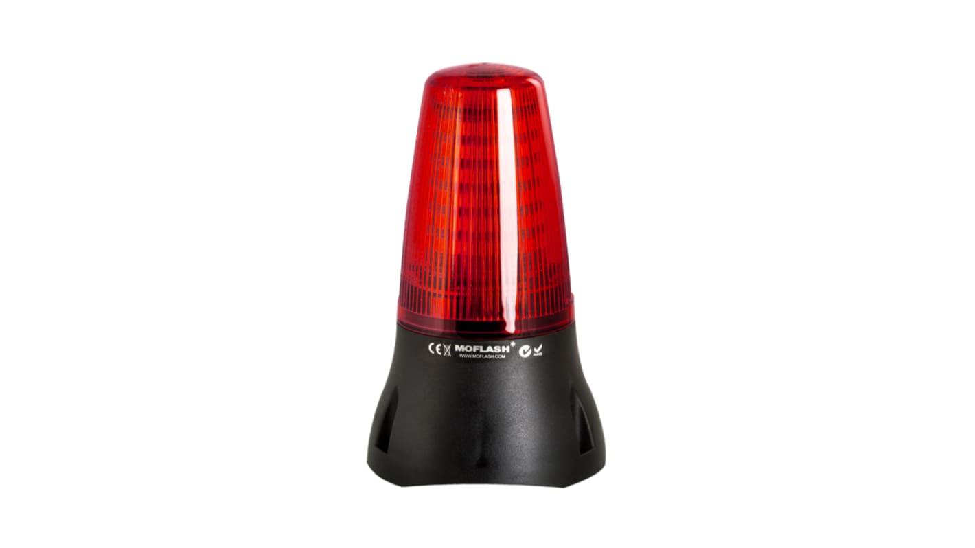 Segnalatore acustico e luminoso Moflash serie LEDA125, Rosso, 230 V c.a., 90dB a 1 m, IP65