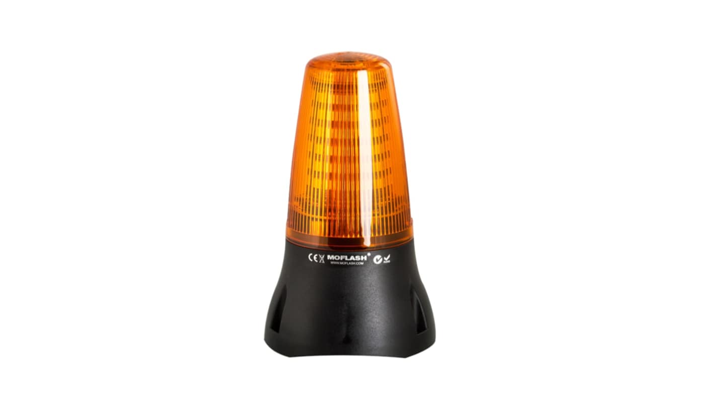 Segnalatore acustico e luminoso Moflash serie LEDA125, Ambra, 230 V, 90dB a 1 m, IP65