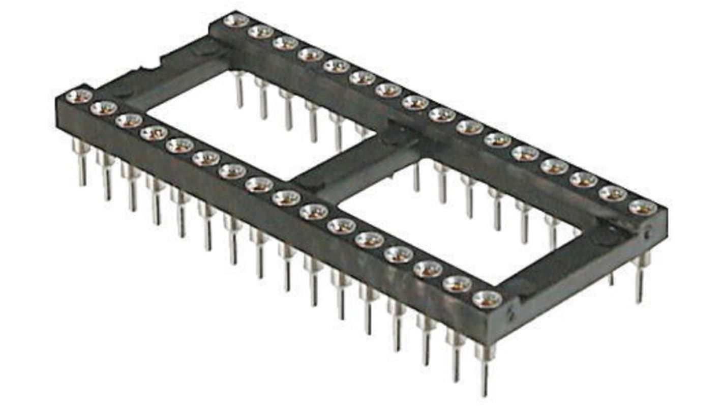 ASSMANN WSW 2.54mm Pitch Vertical 24 Way, Through Hole Turned Pin Open Frame IC Dip Socket, 3A