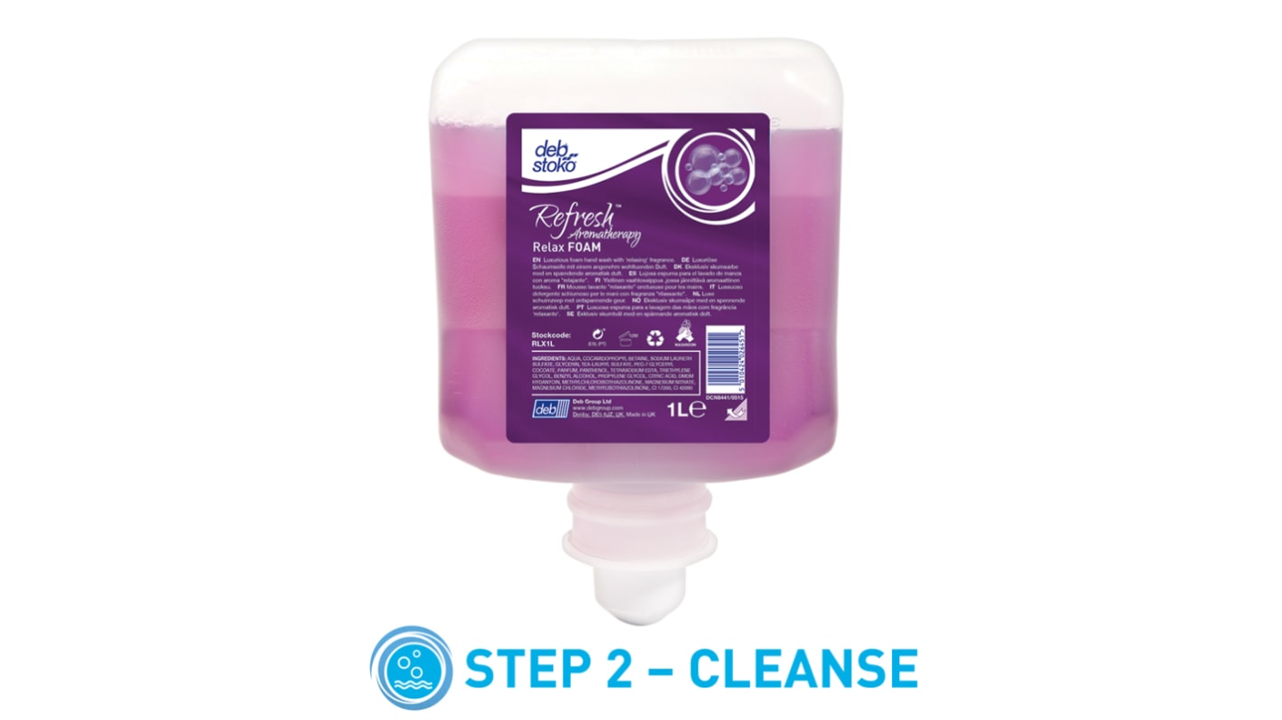 deb stoko Aromatherapy Handreiniger, , Zimt, Nelke, Kartusche, Lila, 1 L
