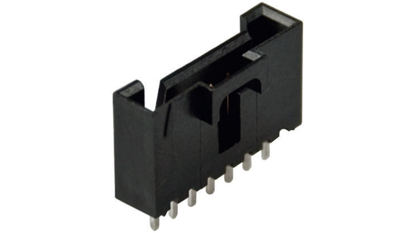 Molex SL Series Straight Through Hole PCB Header, 7 Contact(s), 2.54mm Pitch, 1 Row(s), Shrouded