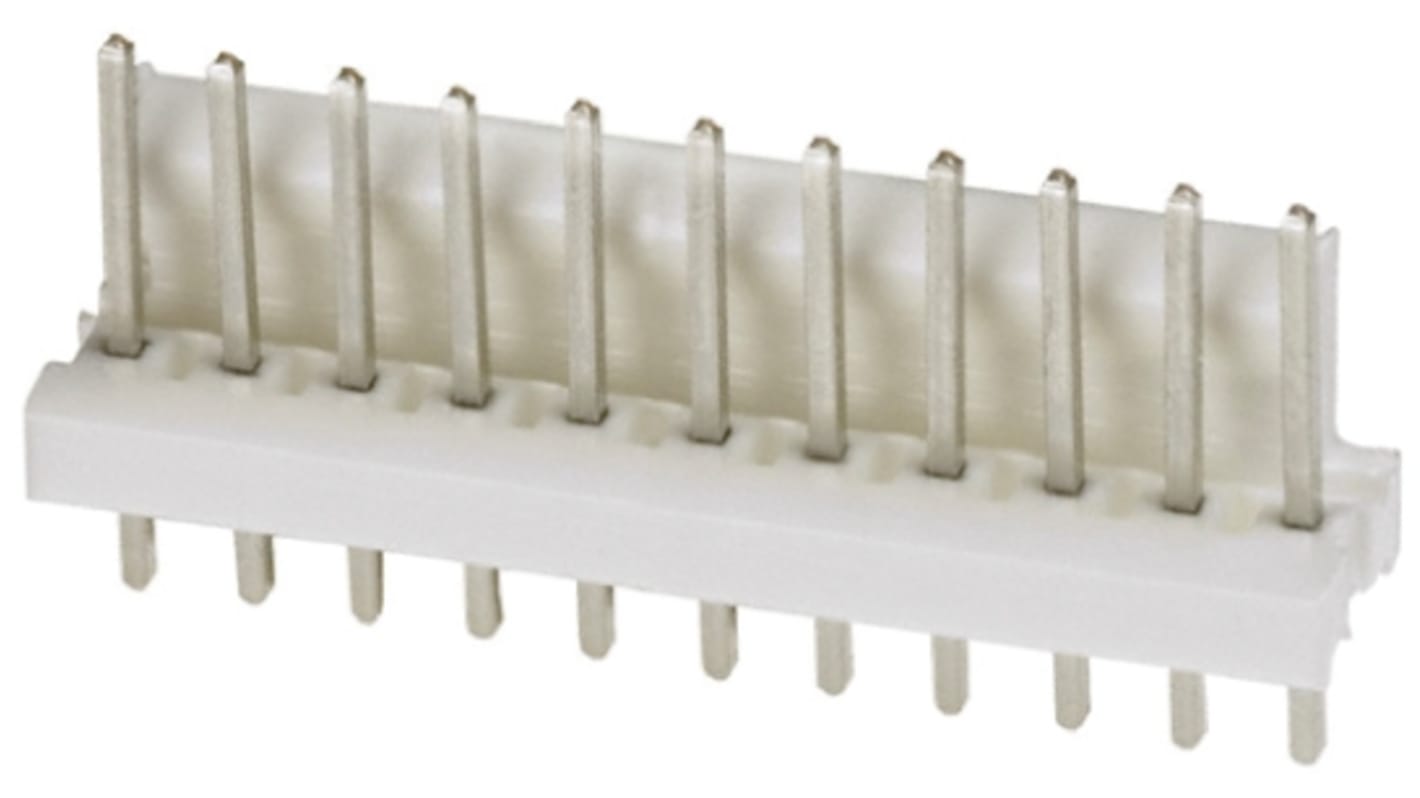 TE Connectivity 11p单排排针 直向线对板连接器, 2.54mm间距, 5.0A, 250.0 V, THT安装, MTA-100系列