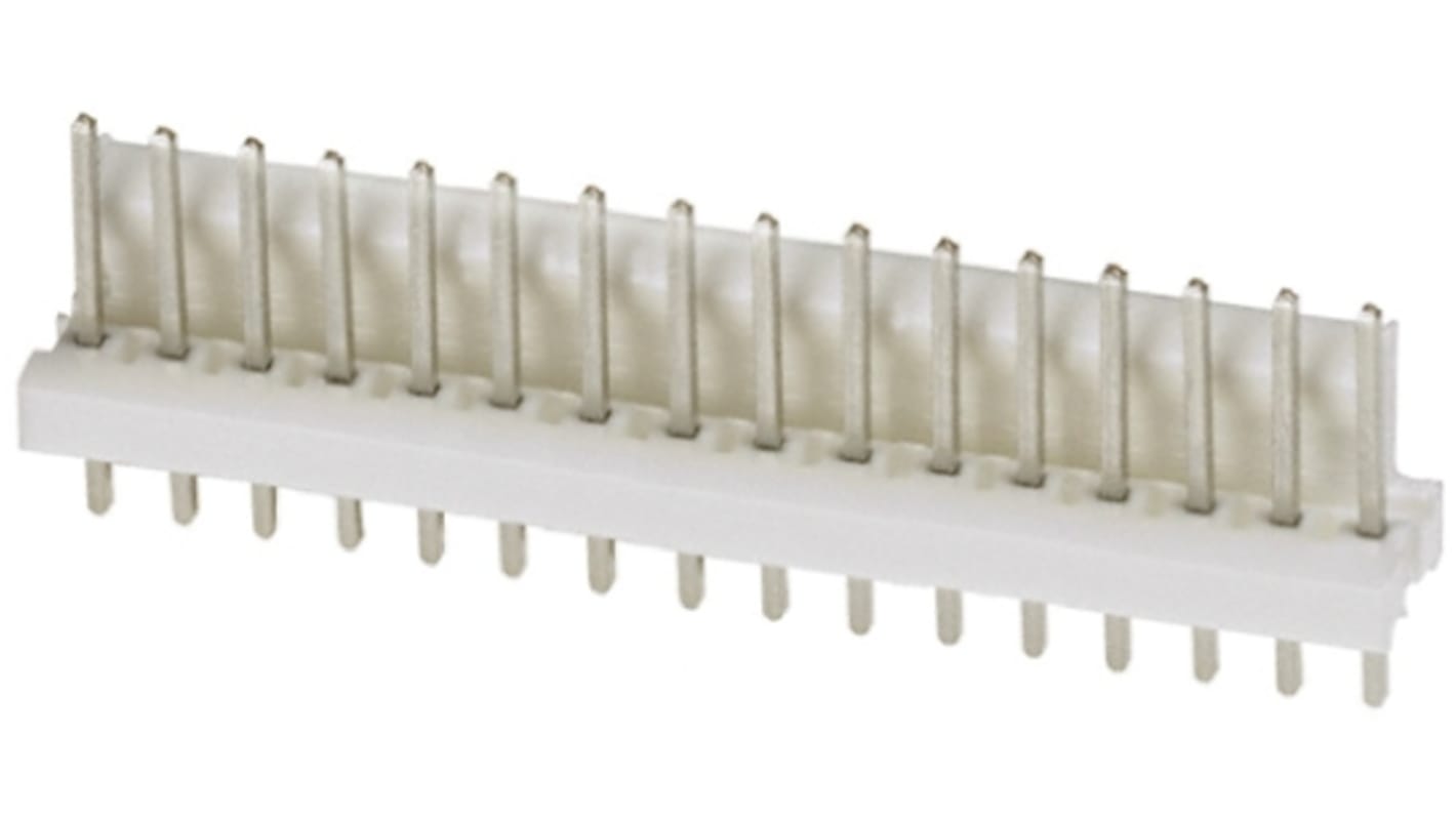 TE Connectivity MTA-100 Series Straight Through Hole Pin Header, 16 Contact(s), 2.54mm Pitch, 1 Row(s), Unshrouded