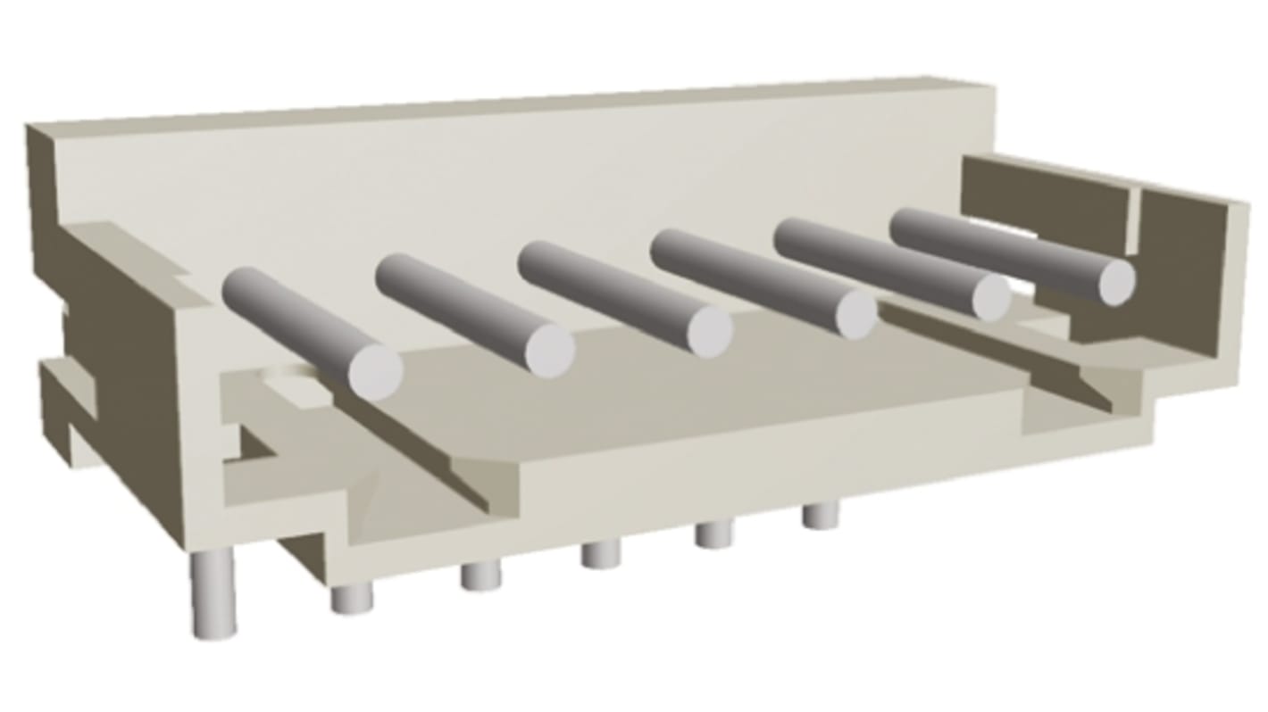 TE Connectivity AMP CT Series Right Angle Through Hole PCB Header, 6 Contact(s), 2.0mm Pitch, 1 Row(s), Shrouded