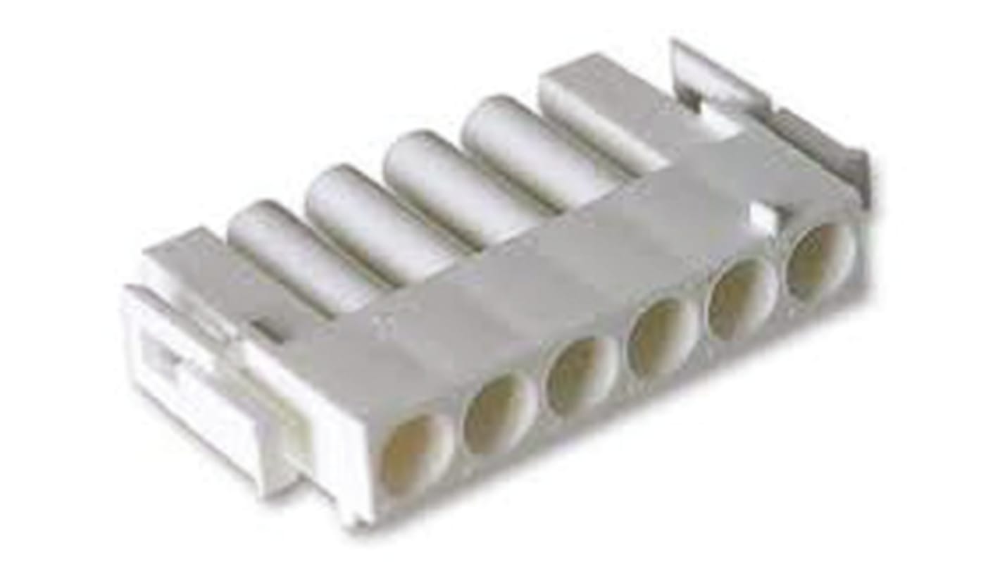 TE Connectivity Universal MATE-N-LOK Steckverbindergehäuse Stecker 6.35mm, 6-polig / 1-reihig Gerade