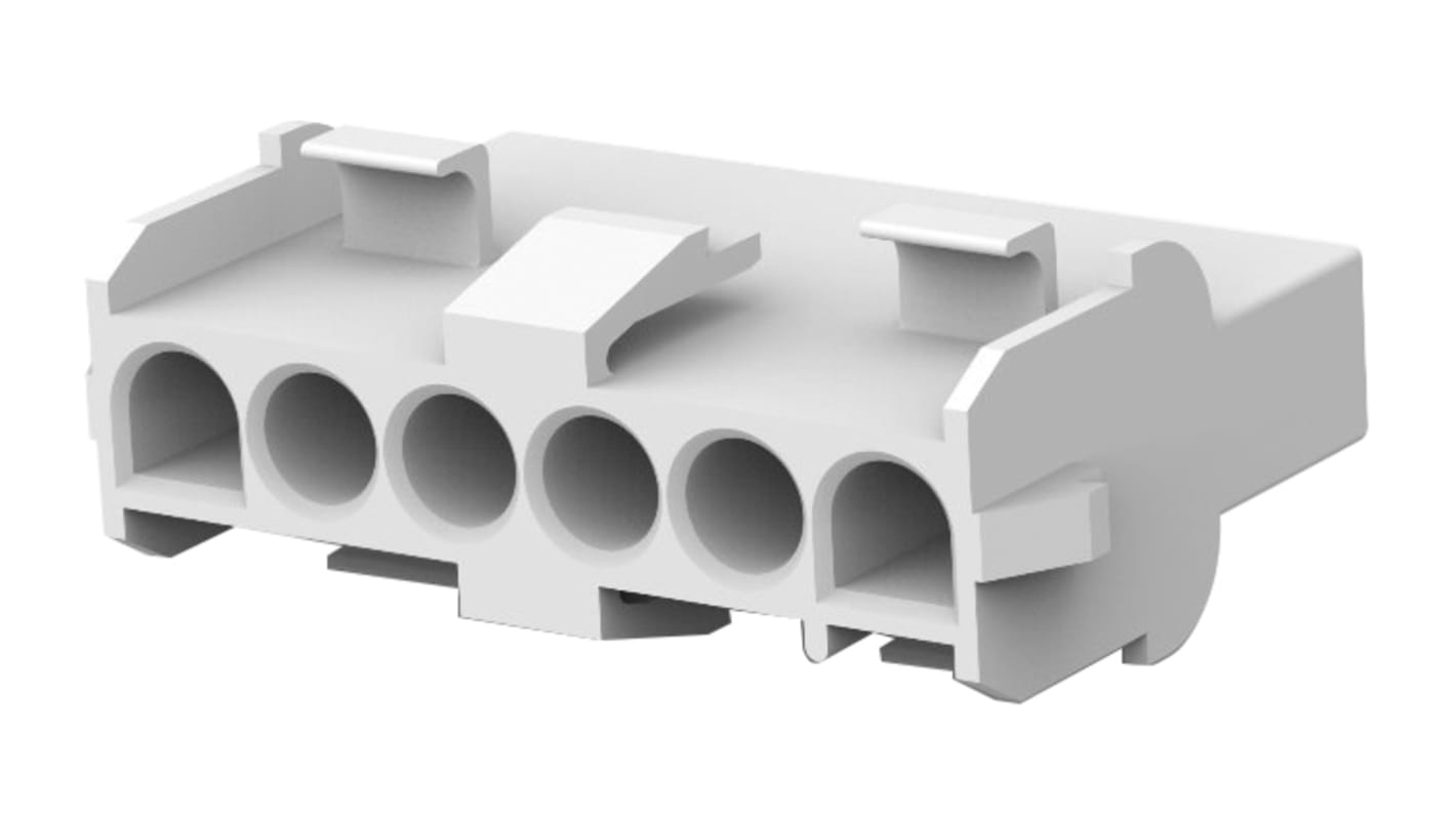 TE Connectivity, Universal MATE-N-LOK Female Connector Housing, 6.35mm Pitch, 6 Way, 1 Row