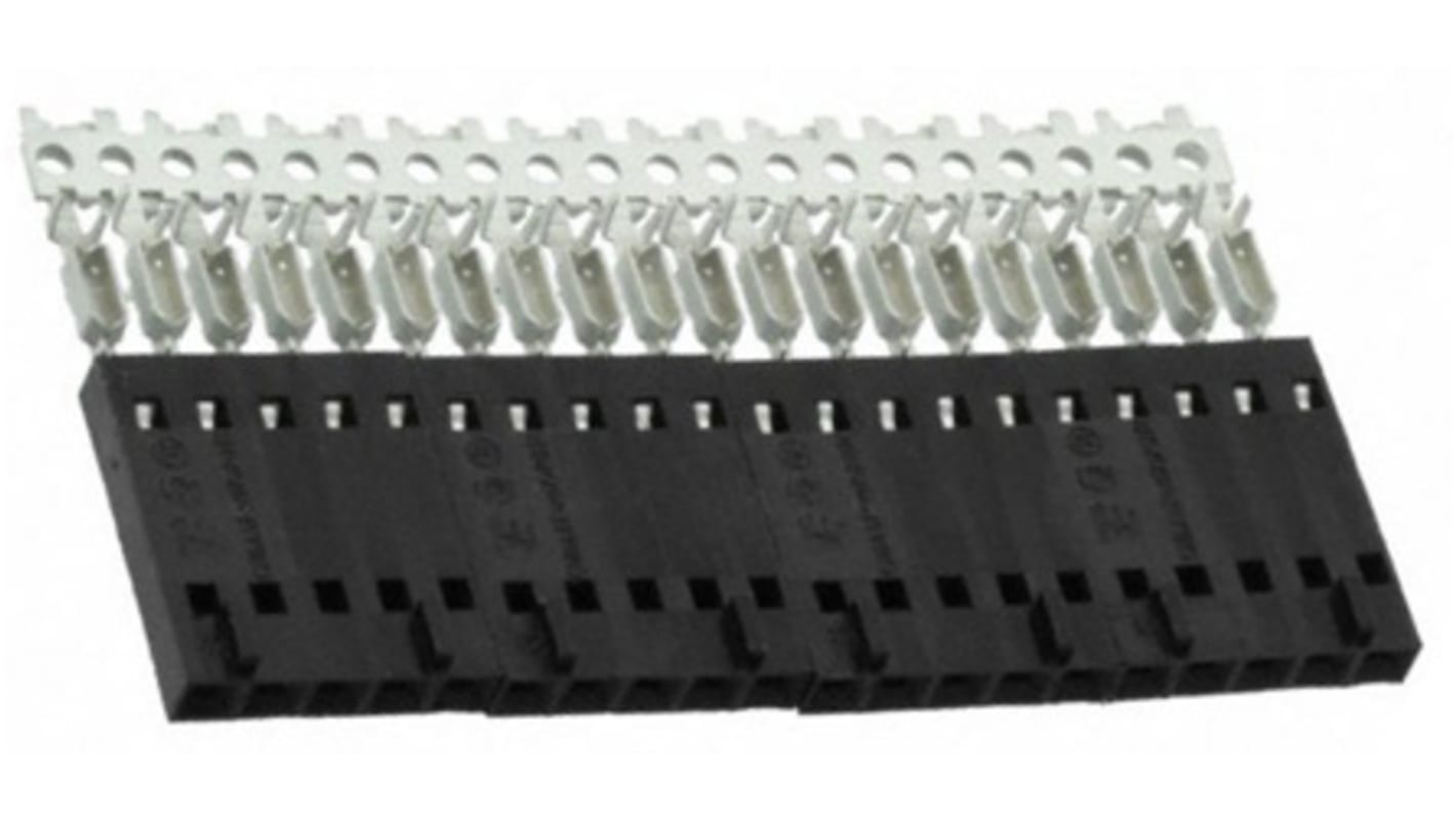 Conector IDC hembra TE Connectivity serie AMPMODU MTE de 5 vías, paso 2.54mm, 1 fila, Montaje de Cable