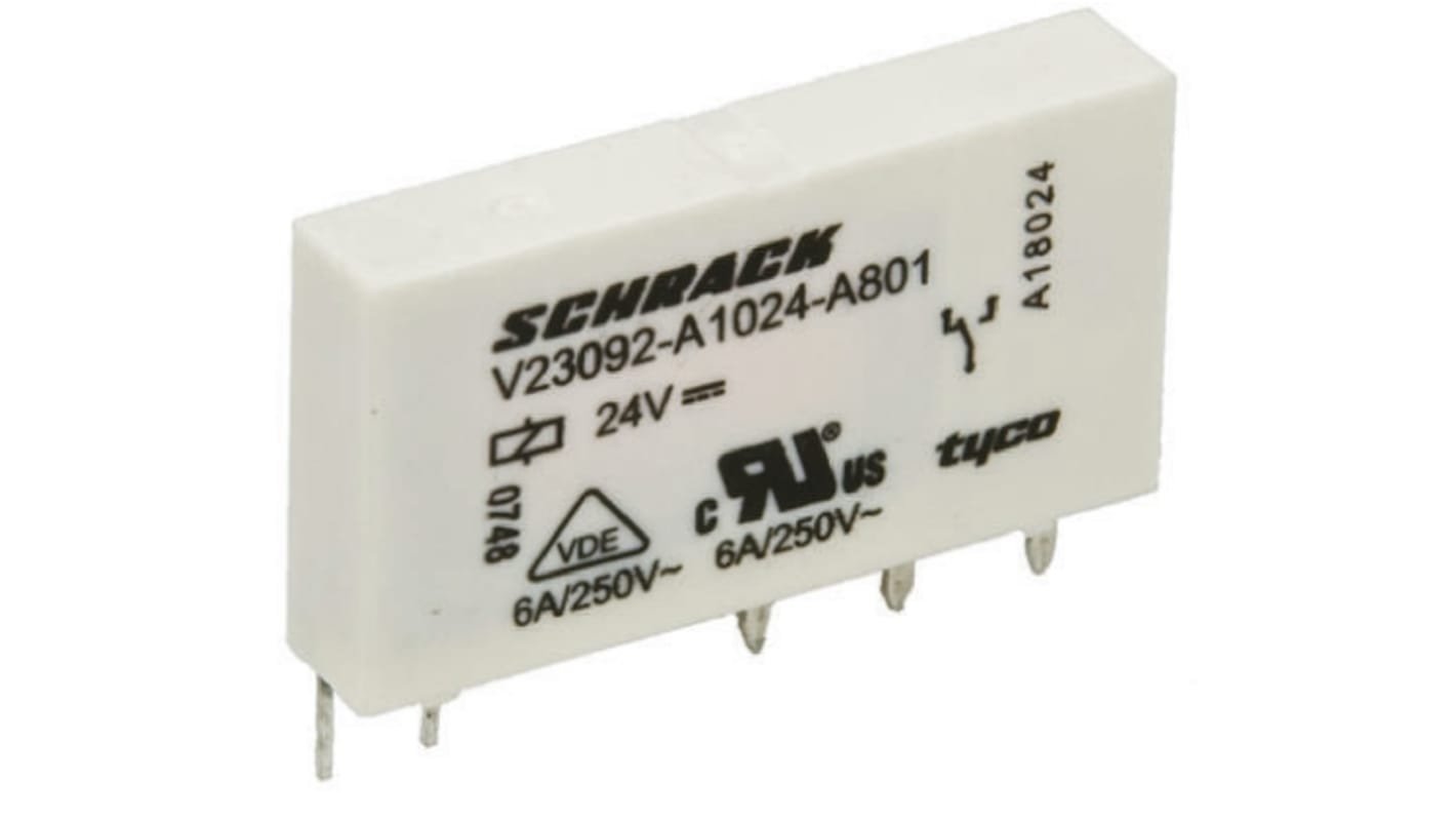 Relé de potencia sin enclavamiento TE Connectivity SNR de 1 polo, SPDT, bobina 48V dc, 6A, Montaje en PCB