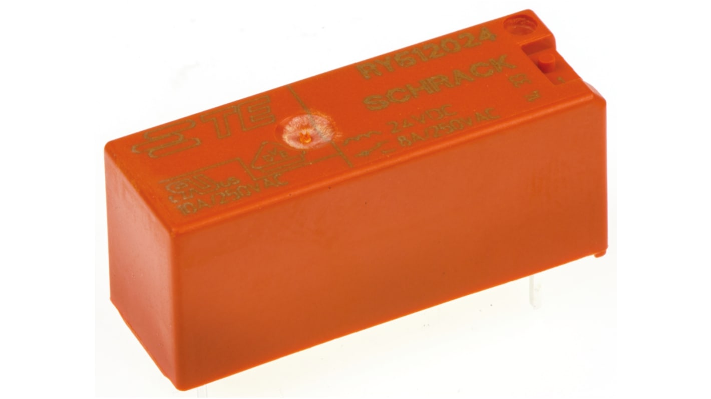 Relé de potencia sin enclavamiento TE Connectivity RY II de 1 polo, SPDT, bobina 24V dc, 8A, Montaje en PCB