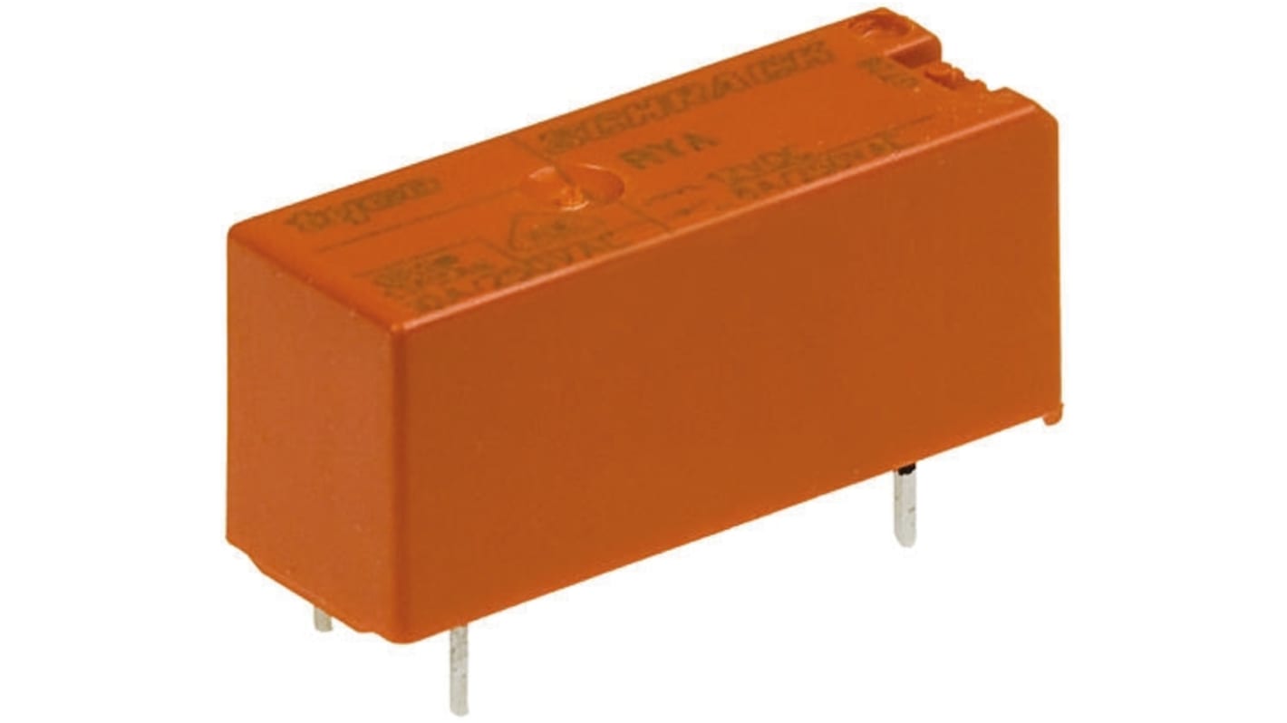 TE Connectivity PCB Mount Power Relay, 24V dc Coil, 8A Switching Current, SPST