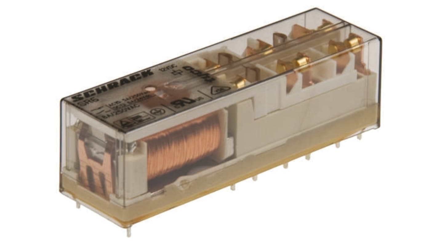 TE Connectivity SR6 Zwangsgeführte Relais, Spule 12V dc / 800mW, 6-polig / 8A, 3-poliger Wechsler