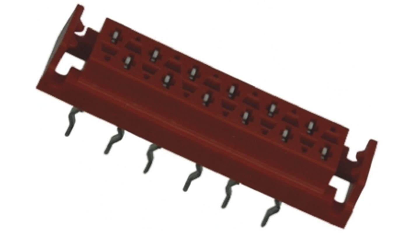 Presa PCB TE Connectivity, 16 vie, 2 file, passo 2.54mm, Montaggio con foro passante