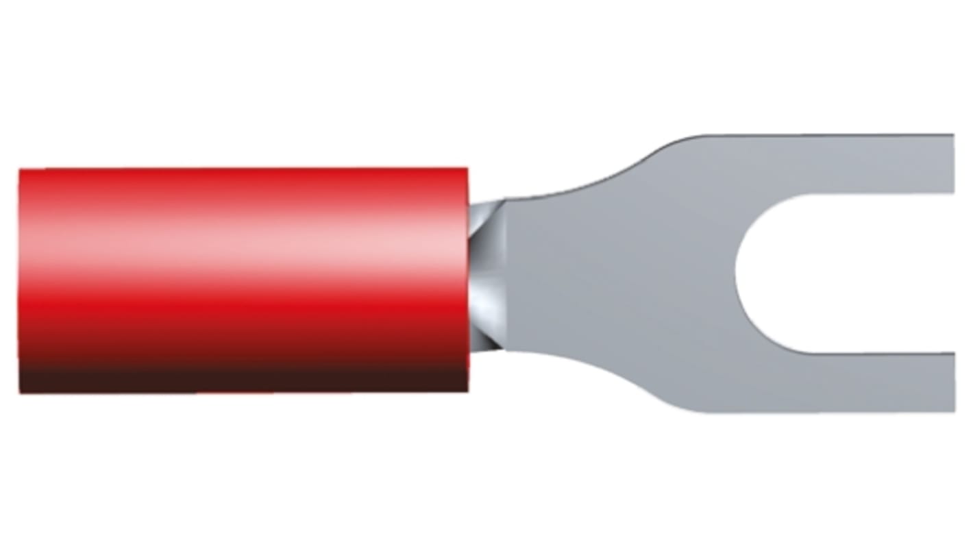 TE Connectivity, PLASTI-GRIP Insulated Crimp Spade Connector, 0.26mm² to 1.65mm², 22AWG to 16AWG, M3.5 Stud Size Vinyl,