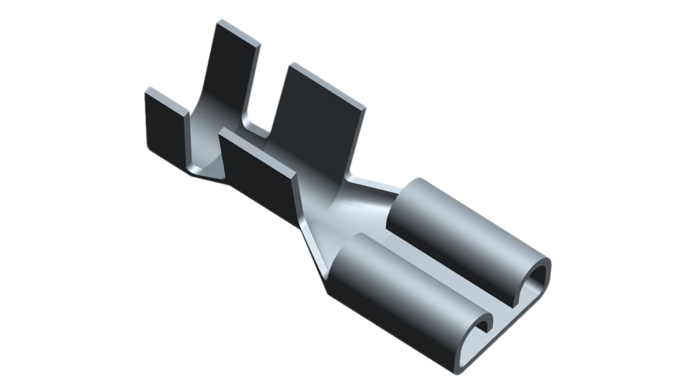 Terminal de lengüeta hembra TE Connectivity FASTON .250 de crimpar, 6.35 x 0.81mm, 4mm² → 6mm², long. 20.6mm, de Latón