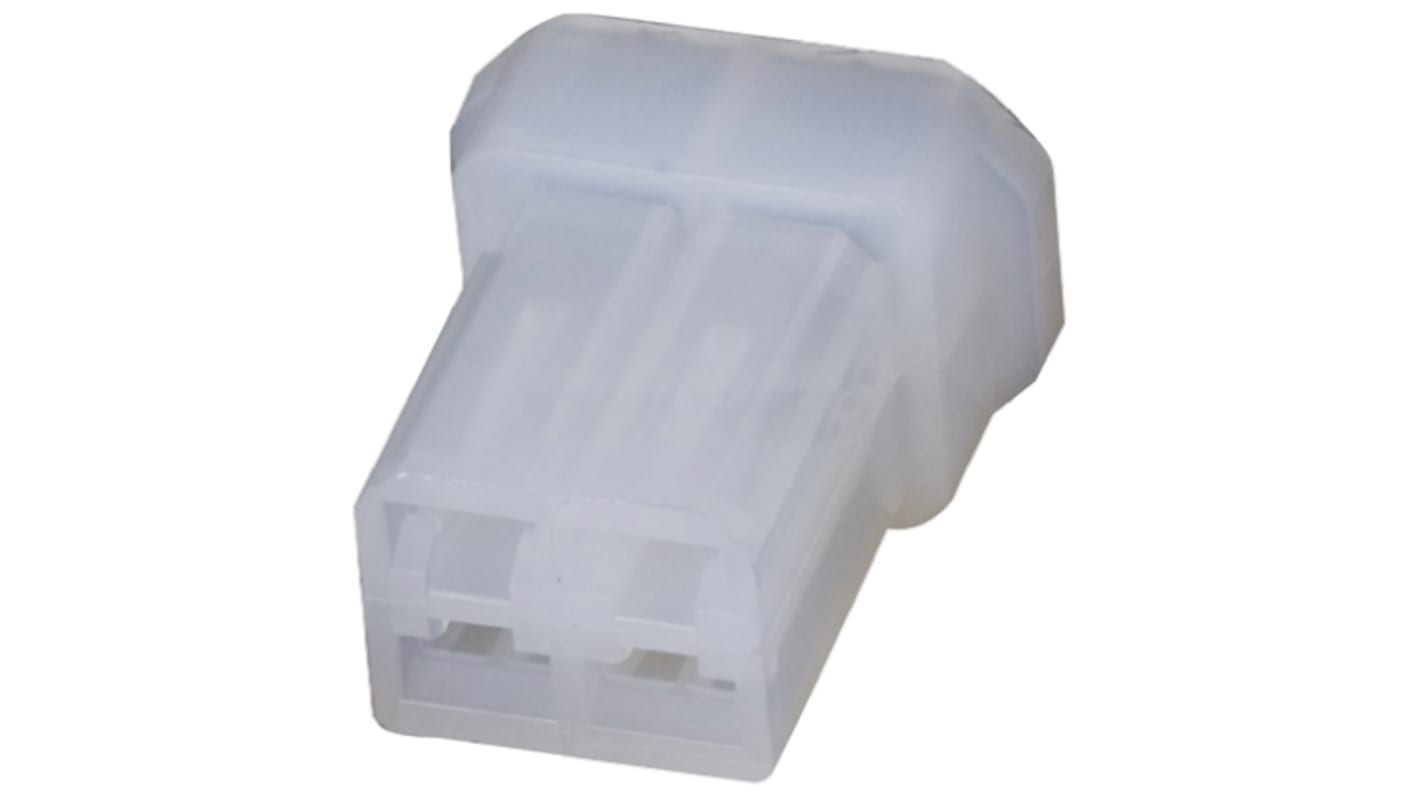 TE Connectivity, AMP FASTIN-FASTON 4 Way Nylon 66 Crimp Terminal Housing, 6.35mm Tab Size, Natural