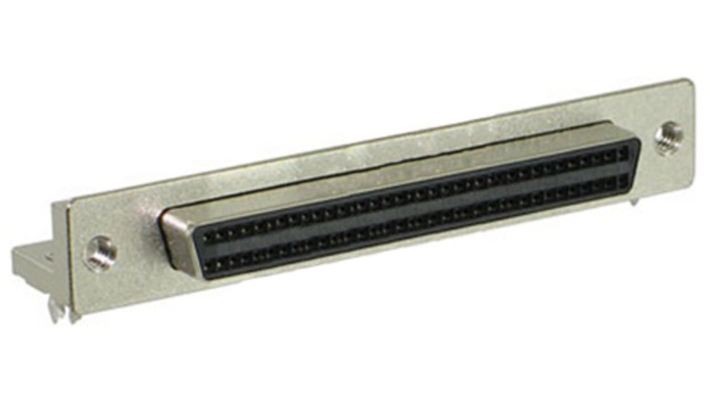 TE Connectivity Amplimite .050 III Sub-D Steckverbinder Buchse abgewinkelt, 68-polig / Raster 2.54mm, Durchsteckmontage