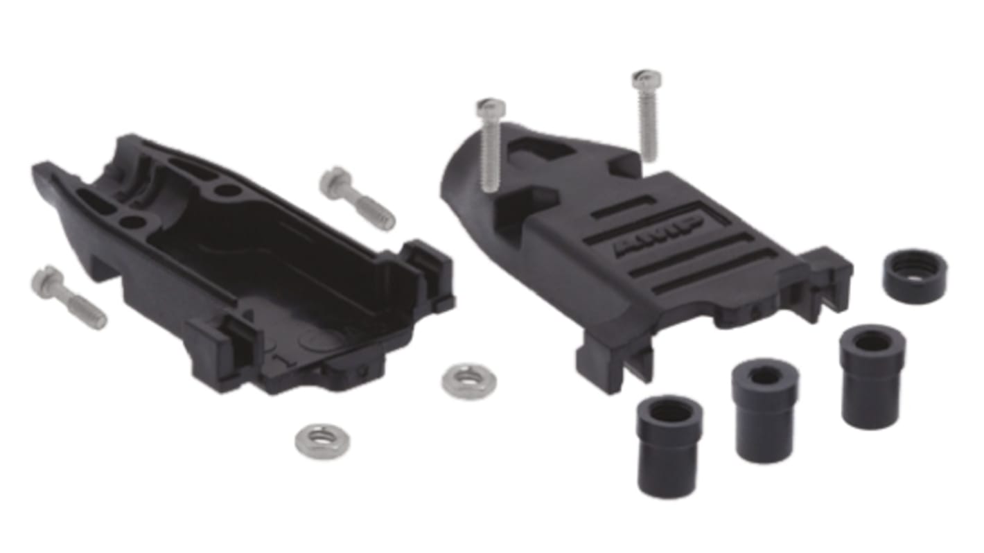 TE Connectivity AMPLIMITE Series ABS D Sub Backshell, 9 Way