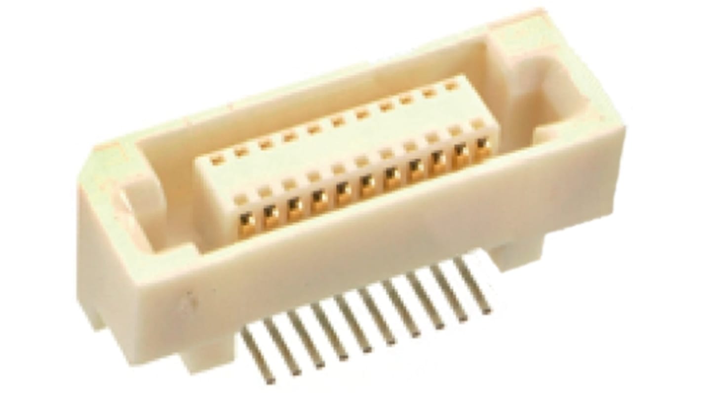 HARWIN M60 Series Straight Surface Mount PCB Header, 20 Contact(s), 0.8mm Pitch, 2 Row(s), Shrouded