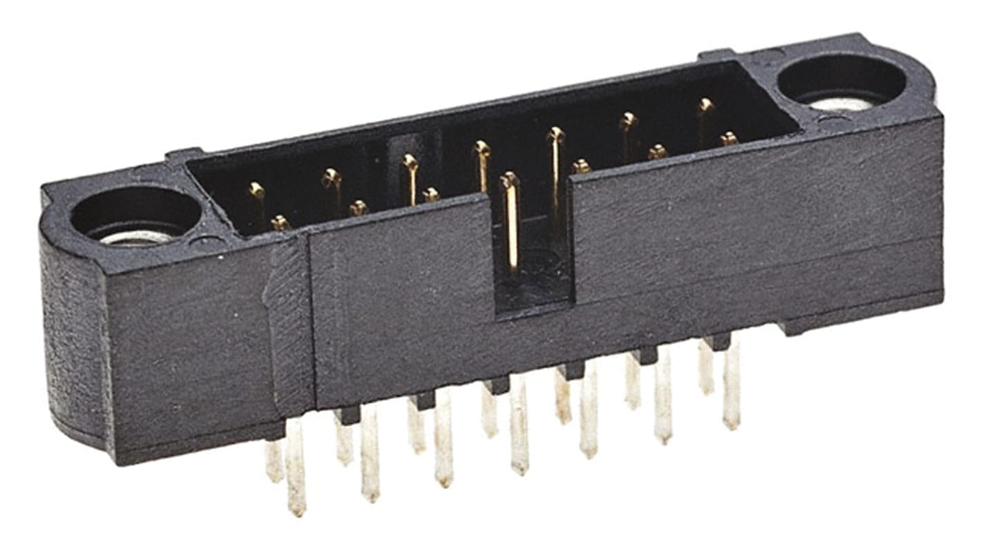 HARWIN 14p双排排针 直向板对板, 线对板连接器, 2.0mm间距, 3.0A, 120.0 V, THT安装, Datamate J-Tek系列