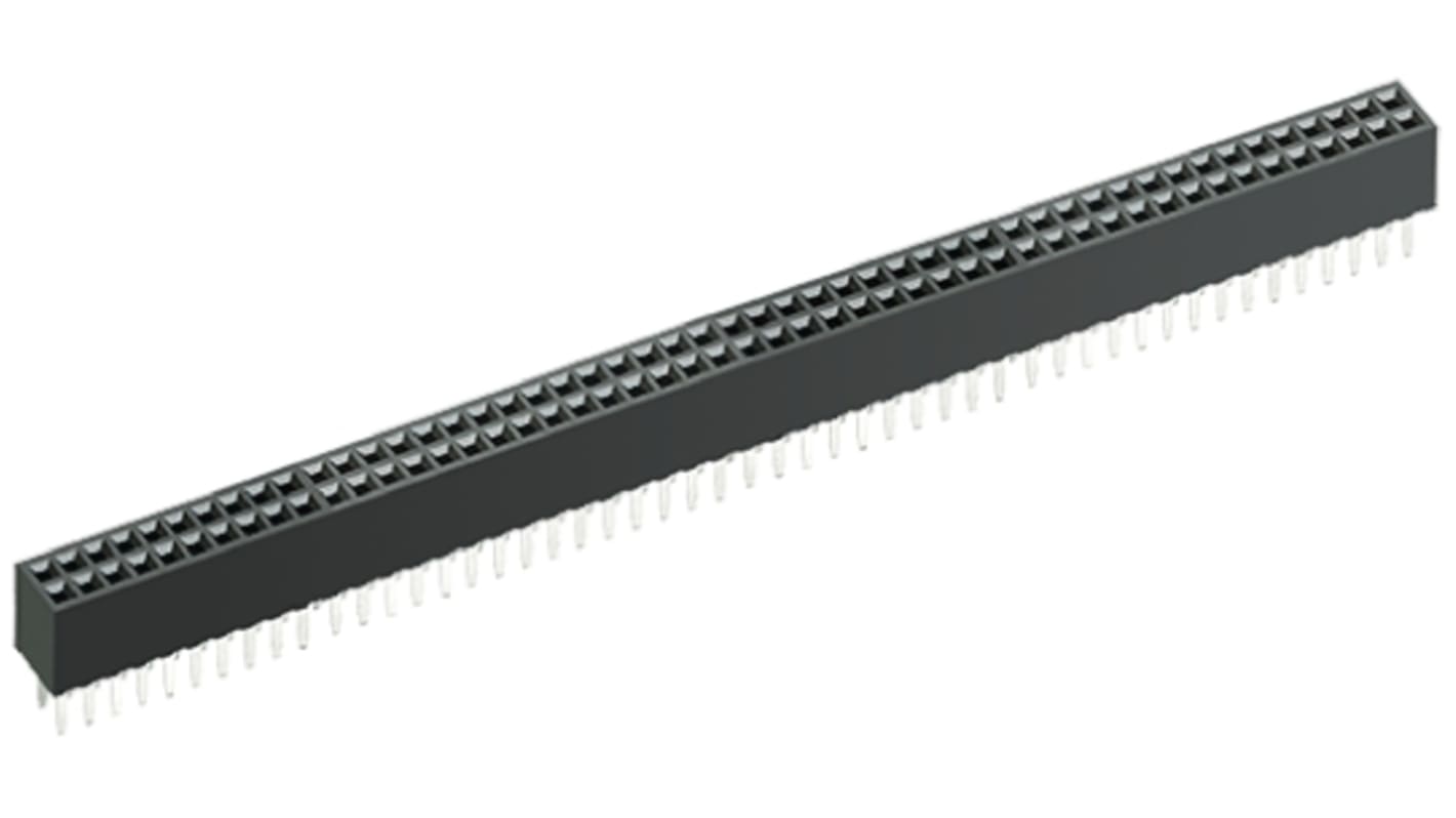 Gniazdo PCB 100 -pinowe 2 -rzędowe raster: 1.27mm typu płytka – płytka Proste Przewlekany