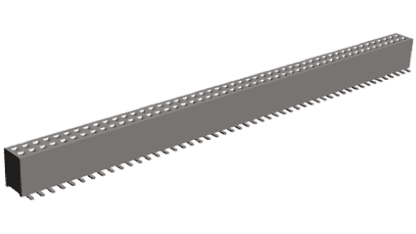 Conector hembra para PCB HARWIN, de 100 vías en 2 filas, paso 1.27mm, 12A, Montaje Superficial, para soldar